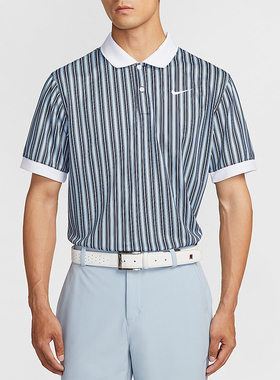Nike/耐克正品Dri-FIT男士运动翻领条纹透气休闲POLO衫HM5644-440