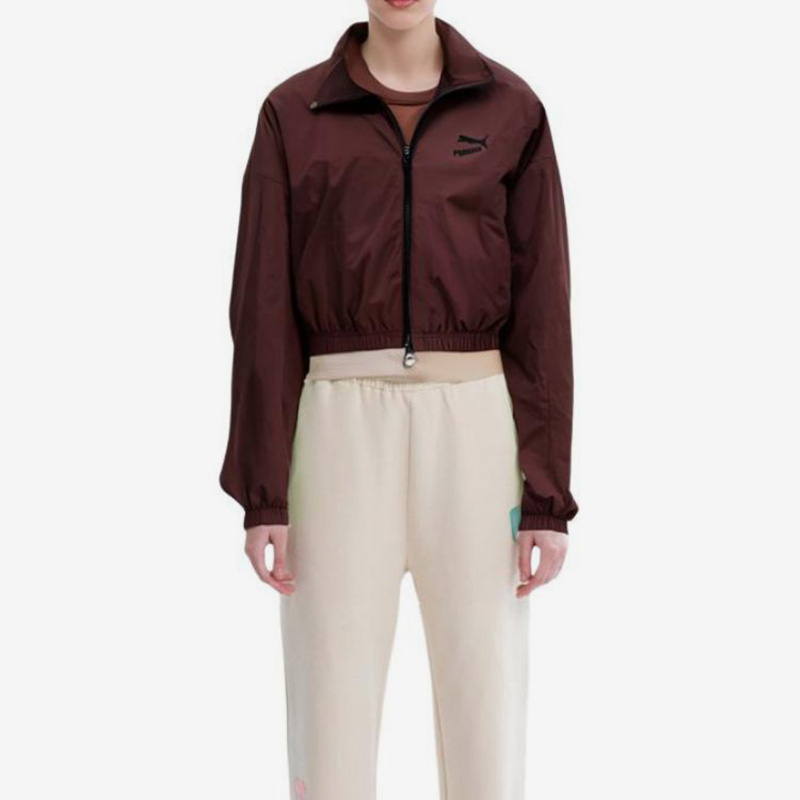 Puma/彪马正品女士纯色立领短款休闲舒适外套夹克537654-75