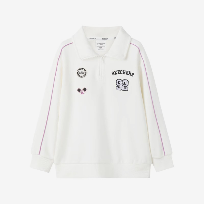 Skechers/斯凯奇正品2024新款儿童运动休闲简约宽松耐穿卫衣
