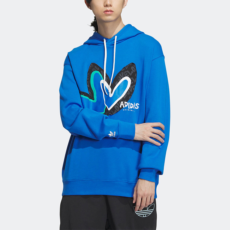 阿迪达斯男士透气连帽卫衣