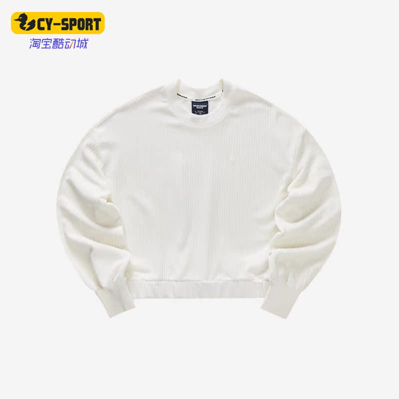 Skechers/斯凯奇正品春季新款女子时尚运动针织套头卫衣L422W084