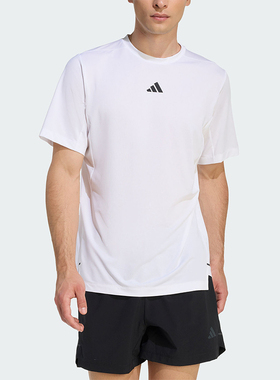 Adidas/阿迪达斯正品2026年男士简约休闲经典运动短袖T恤KE9934