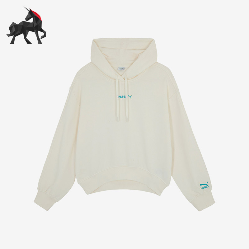 Puma/彪马正品新款女士时尚简约经典连帽运动卫衣套头衫625165-65