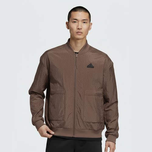 Adidas/阿迪达斯正品新款男士拉链复古宽松夹克外套IY1503