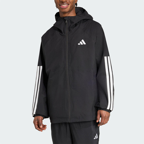 Adidas/阿迪达斯正品ESS 3S RAIN H J男士宽松连帽运动外套JM1056