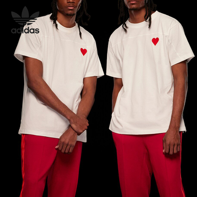 Adidas/阿迪达斯官方正品男女同款休闲圆领短袖落肩袖T恤HI1969