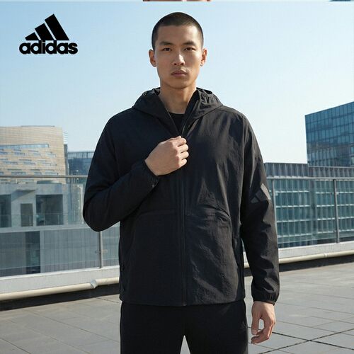 Adidas/阿迪达斯正品MYSHELTER男士梭织连帽运动外套JM3936