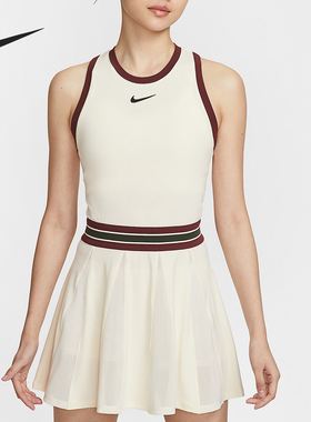 Nike/耐克正品Dri-FIT女士网球运动训练透气连衣裙FZ6743-110