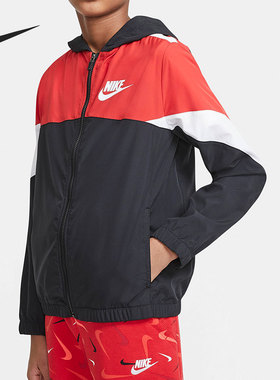 Nike/耐克正品新款大童休闲运动透气连帽外套 DD8701-011