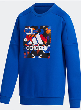 Adidas/阿迪达斯正品春季新款大童装训练运动套头卫衣 GP0543