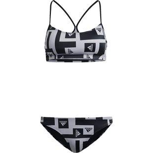 Adidas/阿迪达斯官方正品BARS AOP游泳沙滩女子运动套装HD0880
