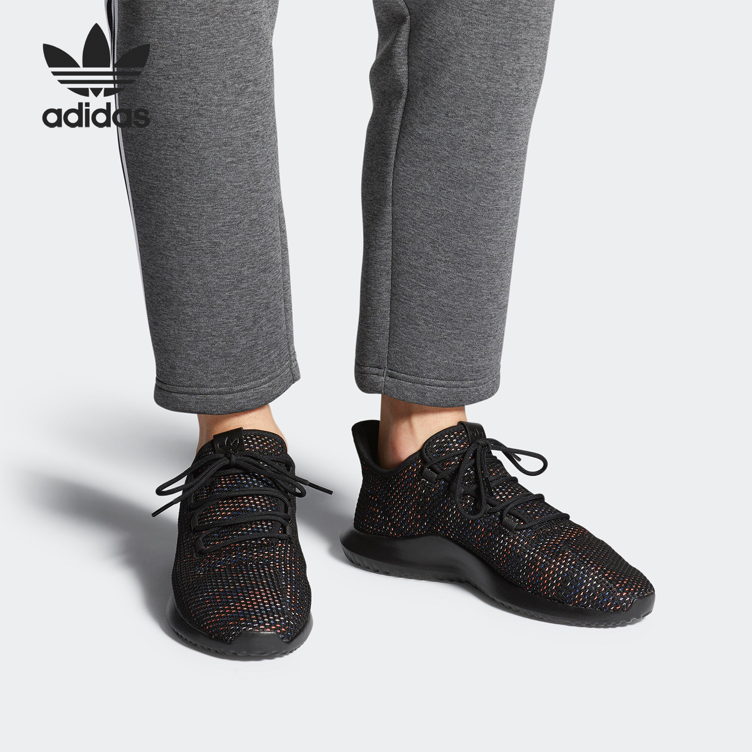 阿迪达斯TUBULAR男子跑步鞋