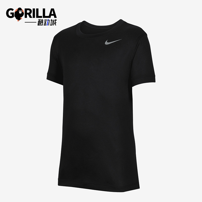 Nike/耐克正品2025新款大童经典圆领针织运动透气短袖IB8678-010