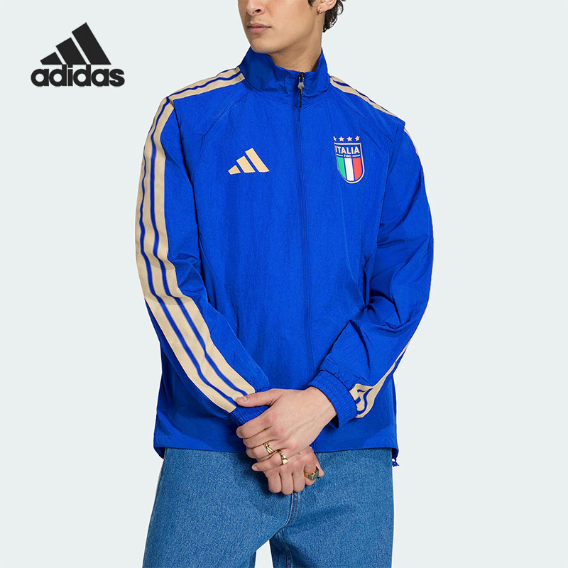 Adidas/阿迪达斯正品意大利队足球男士经典立领夹克外套JY9602