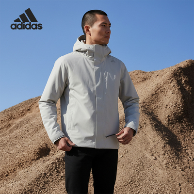 Adidas/阿迪达斯正品2025男士户外探险保暖商务羽绒服KC2476
