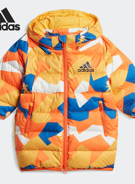 Adidas/阿迪达斯正品婴童装冬季可拆连帽训练运动羽绒服 GG3565