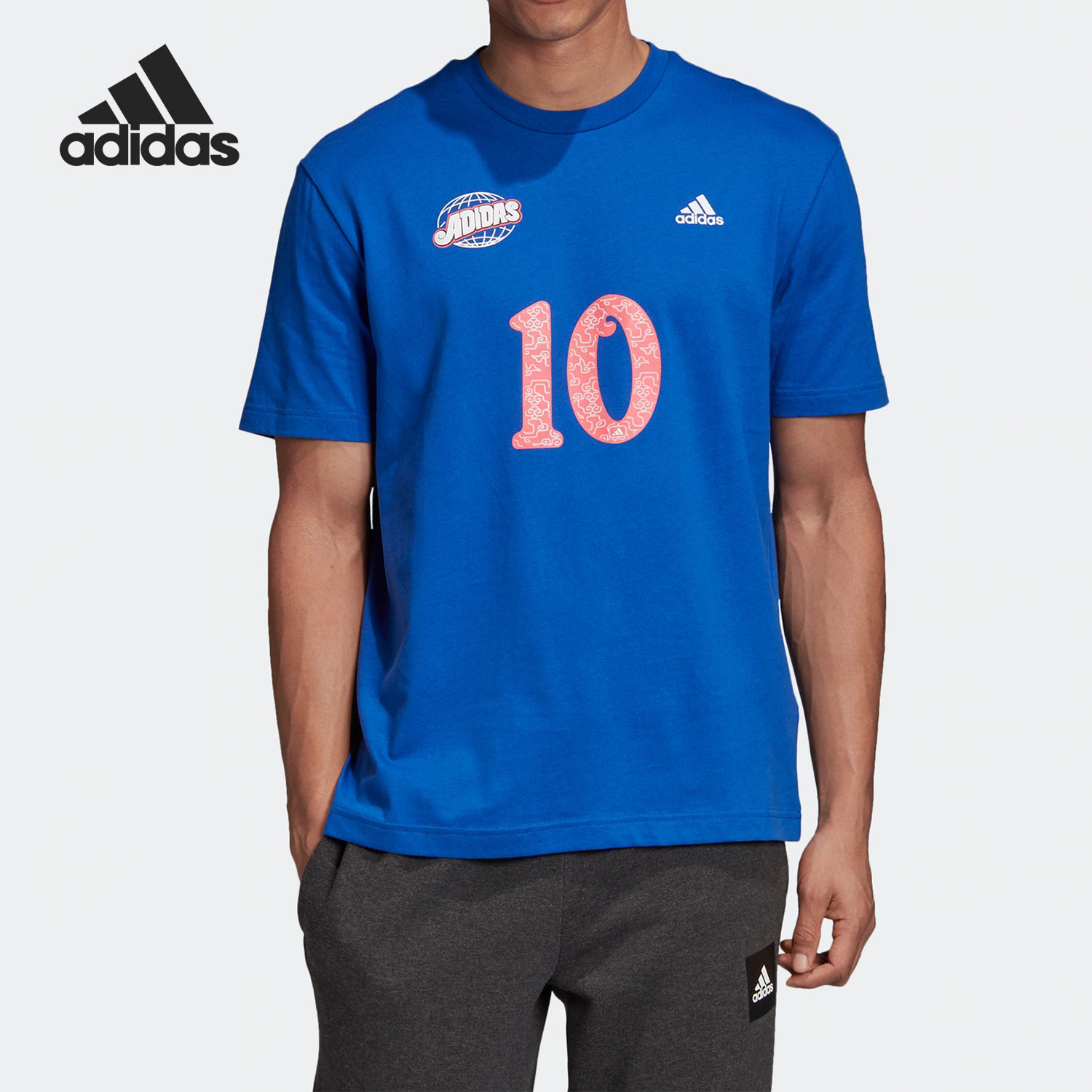 阿迪达斯官方正品男子运动短袖