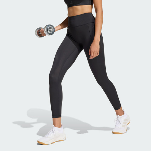 Adidas/阿迪达斯正品OPTIME新款女黑色紧身经典运动九分裤JZ1271