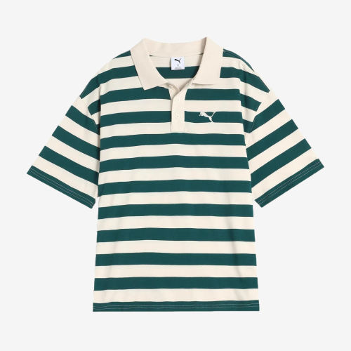 PUMA彪马正品男女同款Striped SS25休闲舒适短袖T恤633857-86