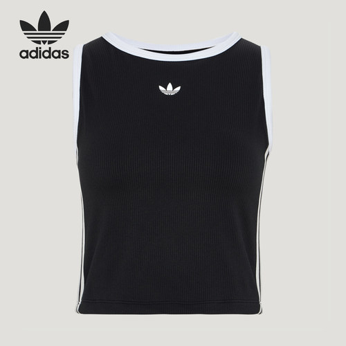 Adidas/阿迪达斯正品女士透气休闲经典运动背心无袖T恤LF4595