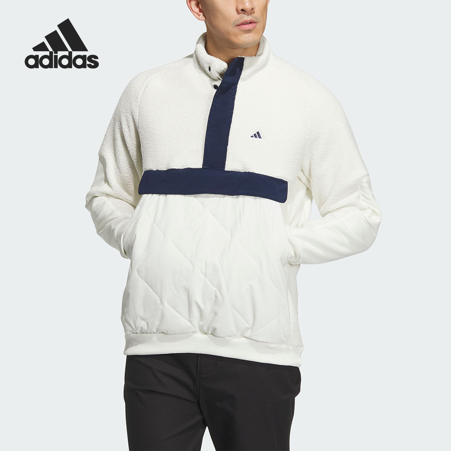 Adidas阿迪达斯男士羊羔毛套头衫