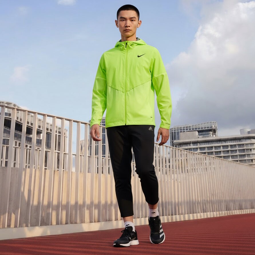 耐克男士跑步户外连帽运动外套