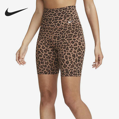 Nike/耐克正品女士时尚豹纹直筒休闲经典运动健身短裤DX0122-256