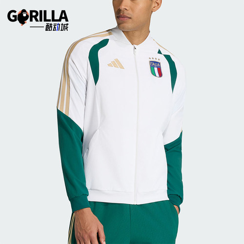 Adidas/阿迪达斯正品FIGC PRE JKT男士梭织经典夹克外套JZ9370