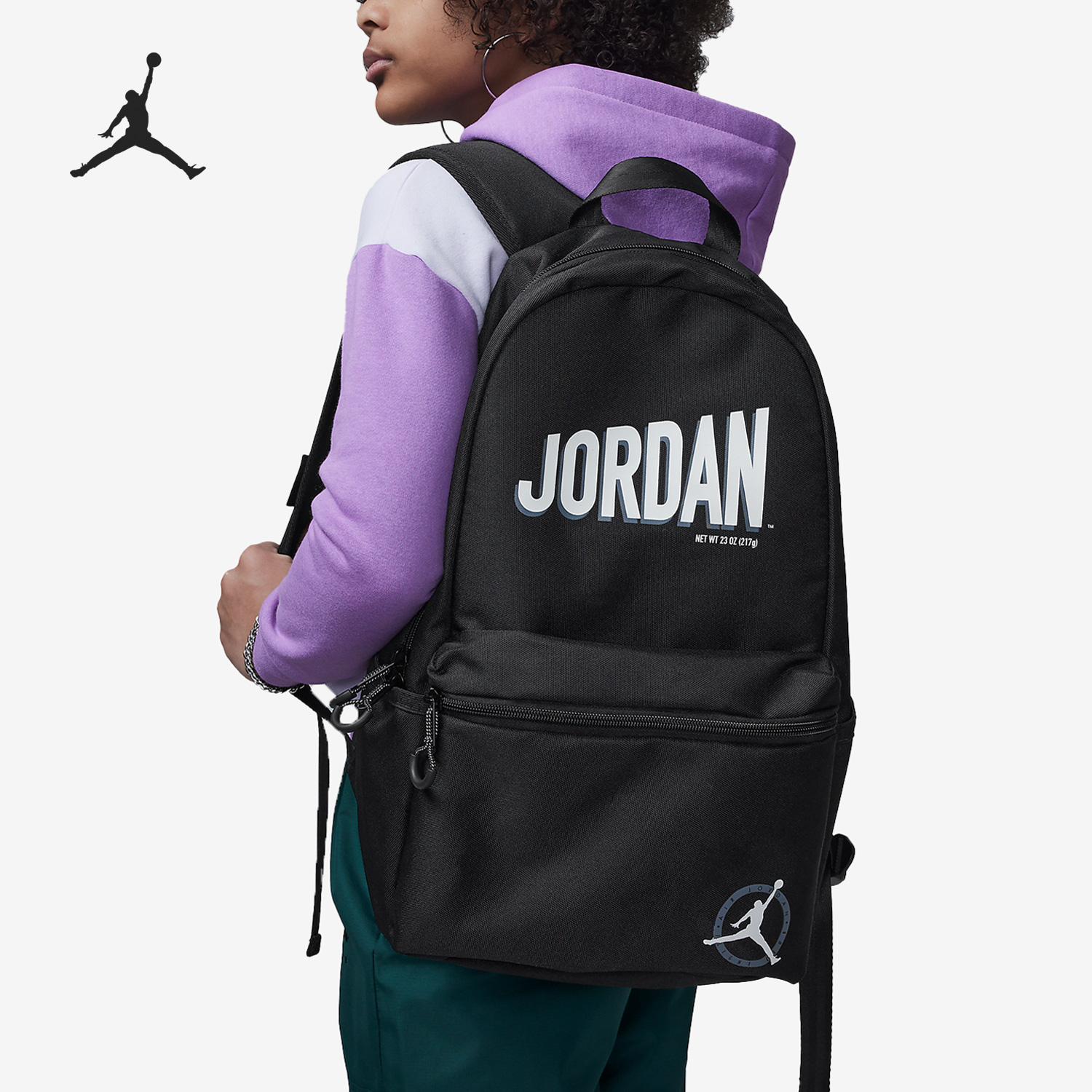 Nike/耐克官方正品Jordan新款大童收纳运动双肩背包FJ6812-010-封面