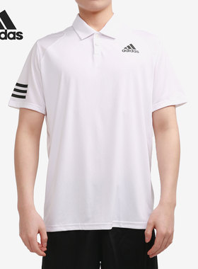 Adidas/阿迪达斯正品新款男子三道杠休闲短袖运动Polo衫GL5416