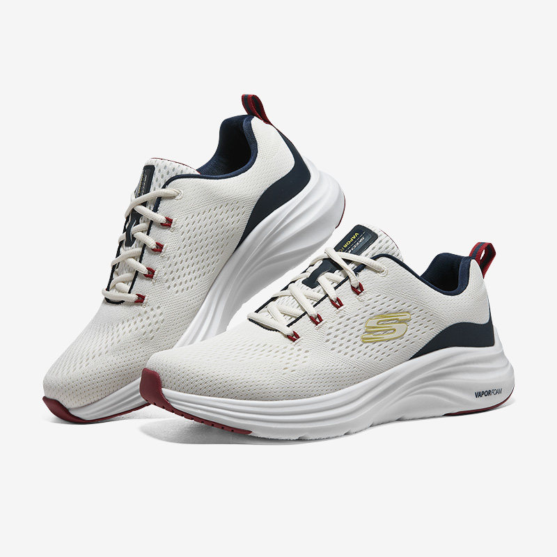 Skechers/斯凯奇正品新款云迹男子低帮系带透气运动休闲鞋
