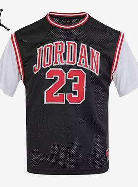 Nike/耐克正品JORDAN新款男黑白色休闲篮球经典短袖T恤HM4772-010