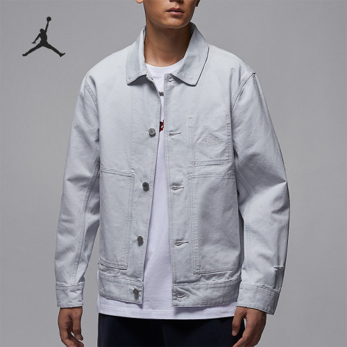 Nike/耐克正品JORDAN男士休闲做旧翻领梭织水洗外套IB3002-006