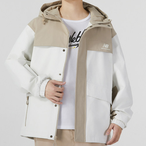 New Balance/NB正品新款男子拼接梭织连帽夹克外套AMJ33359-BNN