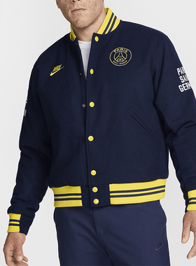 Nike/耐克正品Authentics男士足球拼接运动棒球服FQ7803-410