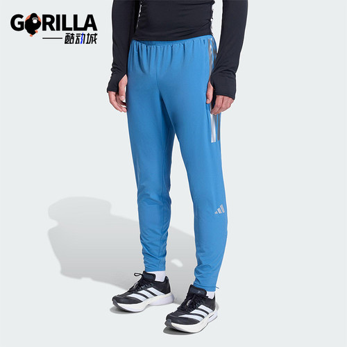 Adidas/阿迪达斯正品2025男士系带拉链开叉跑步修身运动裤KB1506