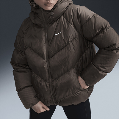 耐克女士宽松保暖短款运动羽绒服