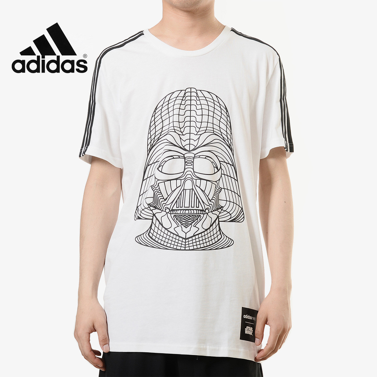 Adidas/阿迪达斯正品neo 男子三条纹星球大战系列短袖T恤 CV9384