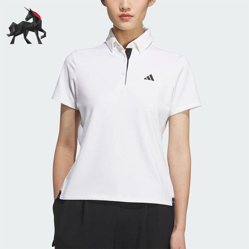 Adidas/阿迪达斯正品POLO SS女士针织经典高尔夫翻领POLO衫JM3015