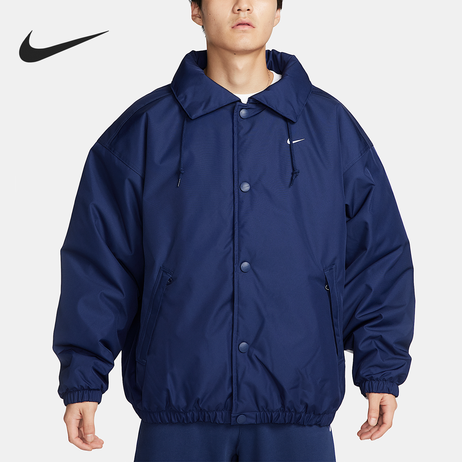 耐克男士保暖宽松棉服外套