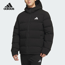 Adidas/阿迪达斯官方正品2025男士经典运动保暖连帽羽绒服KF4400