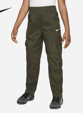 Nike/耐克正品新款大童高腰系带梭织运动工装长裤FD2951-325
