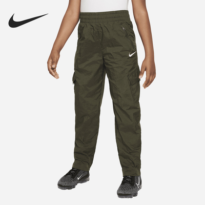 Nike/耐克正品新款大童高腰系带梭织运动工装长裤FD2951-325