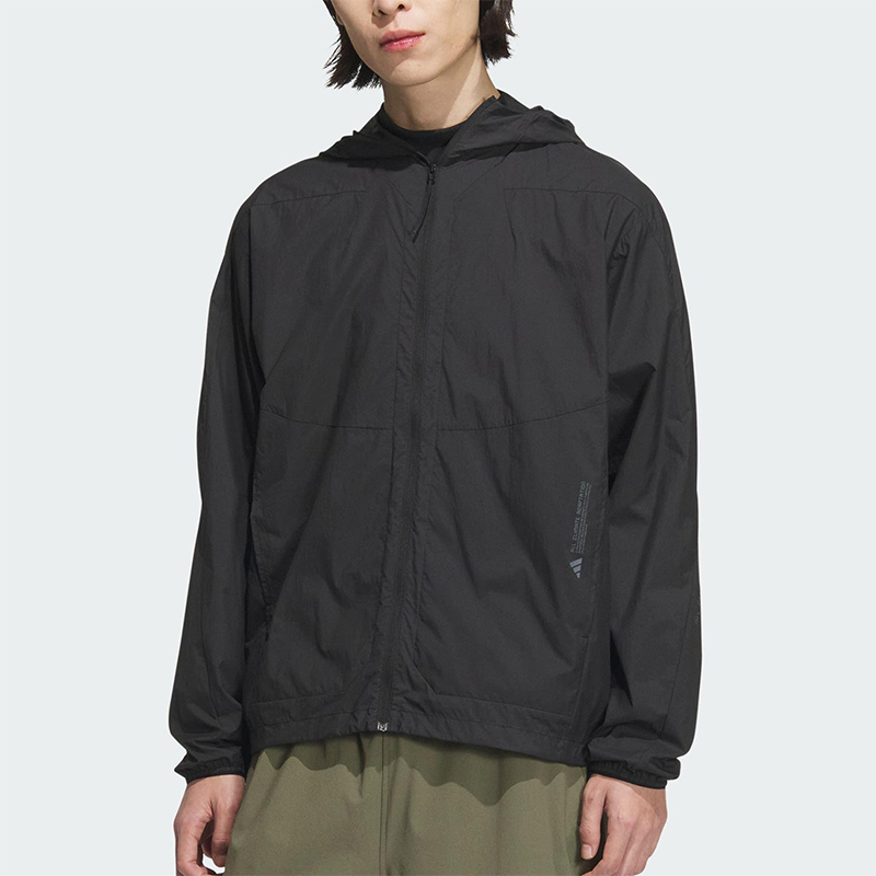 Adidas/阿迪达斯正品新款男士防晒梭织经典宽松连帽外套JZ8401