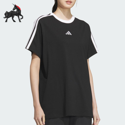 Adidas/阿迪达斯正品 T-SHIRT女士针织日常休闲圆领短袖KC5439
