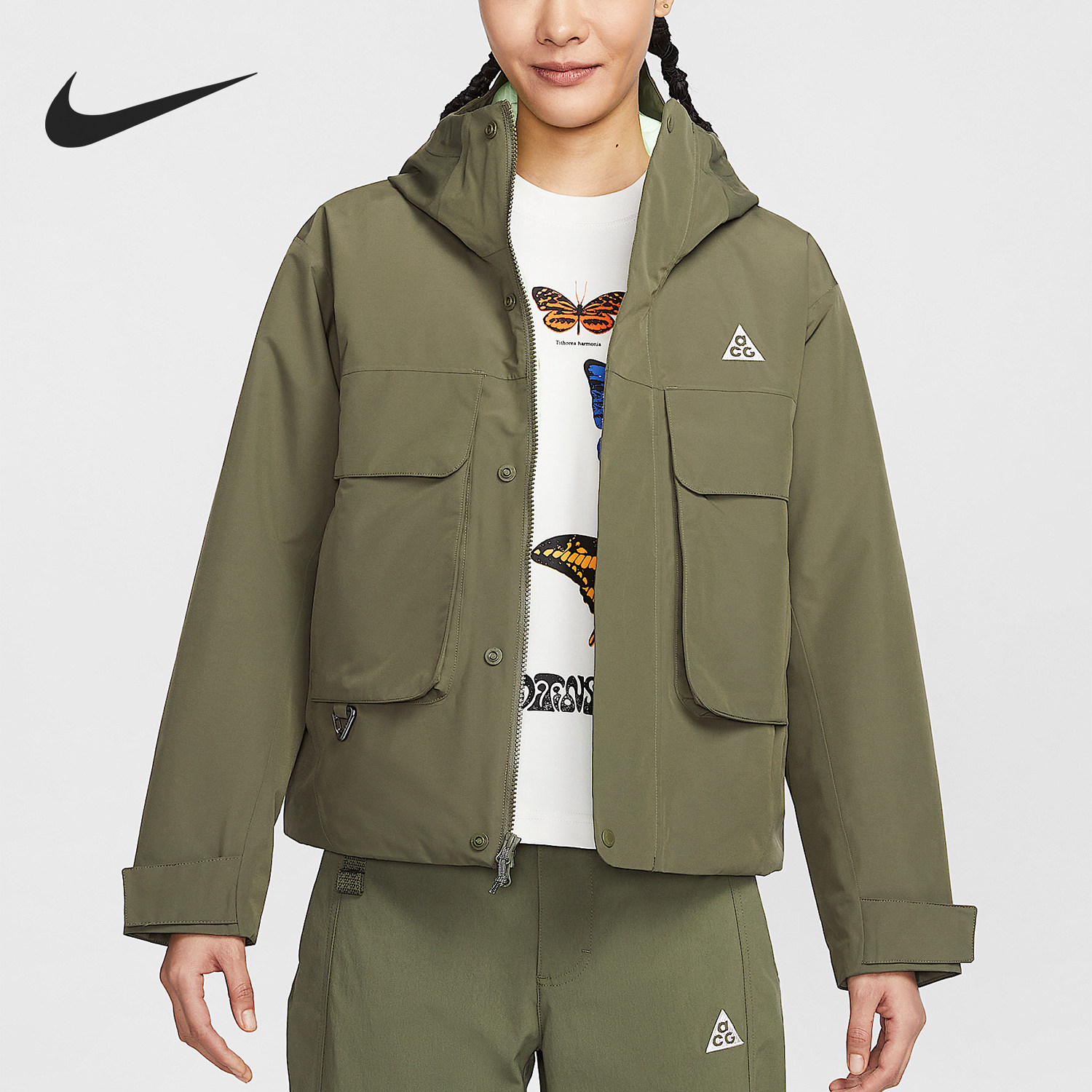 Nike/耐克正品ACG户外STORM-FIT女士经典保暖夹克棉服FV7328-222