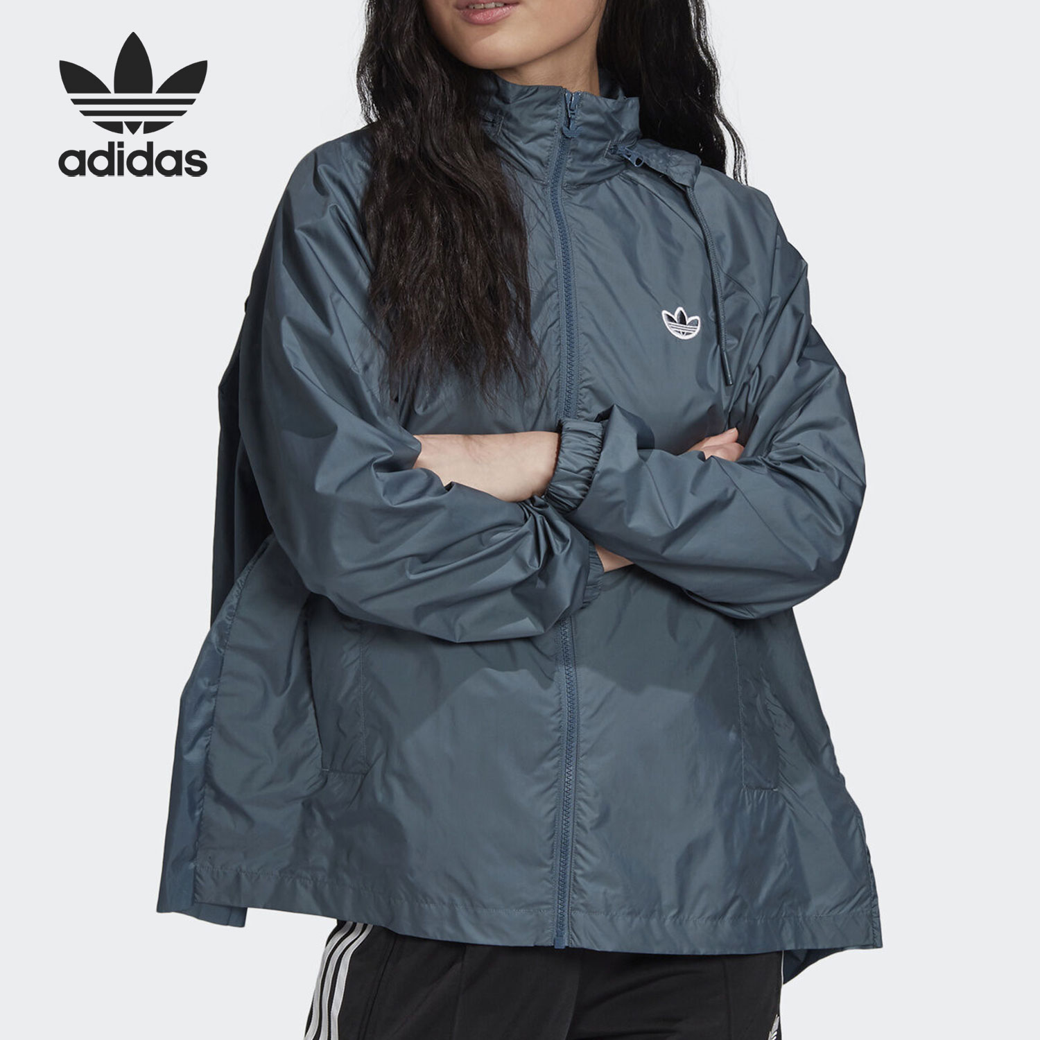 Adidas/阿迪达斯正品新款女子三叶草运动夹克外套 FU3771 GK1719
