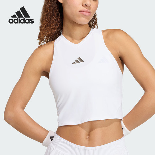 Adidas/阿迪达斯正品女士运动休闲舒适无袖V领网球衣KH1113