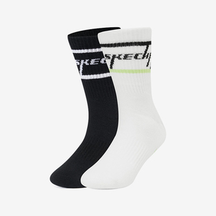 儿童字母拼接透气运动袜两双装 2024新款 斯凯奇正品 Skechers