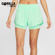 耐克正品 二合一运动短裤 Dri Nike FIT One女士中腰经典 DX6013 353